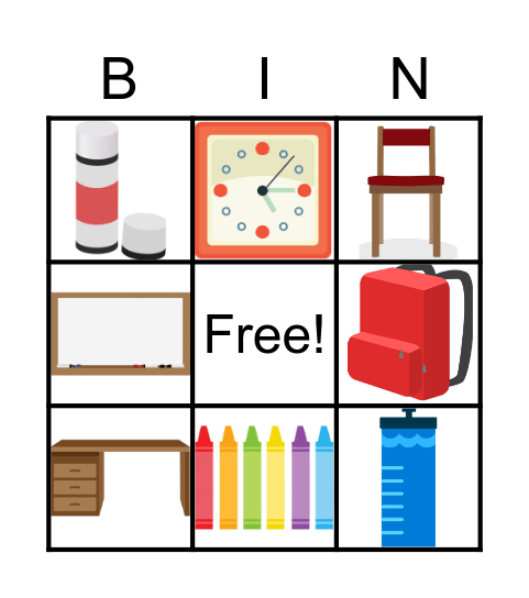 Classroom Bingo Card