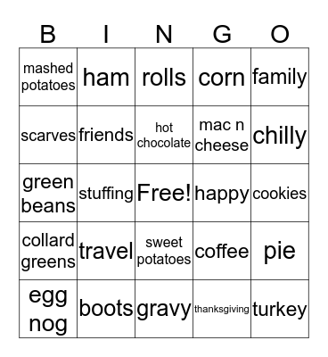 nobember is here  Bingo Card