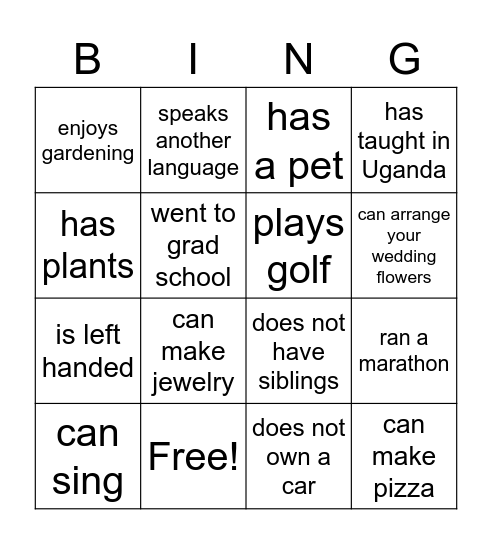 UX Research Bingo Card