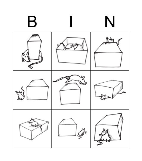 Missä hiiri on? Bingo Card