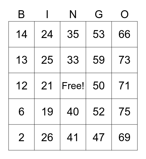 Finance & Accounting BINGO Game Bingo Card