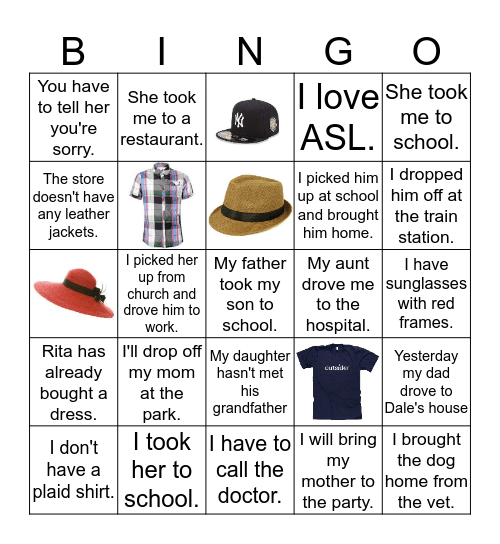 UNIT 7 Bingo Card