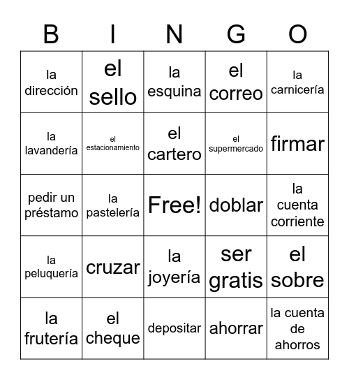 La ciudad Bingo Card