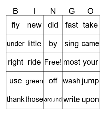 Bingo 2 Bingo Card