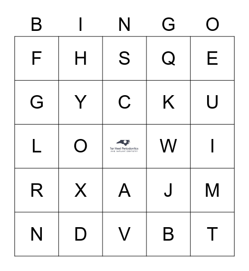 TARHEEL PERIO CONTEST BINGO Card