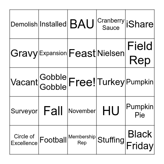 Bingo Card