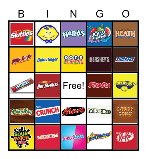 Candy Bingo Card