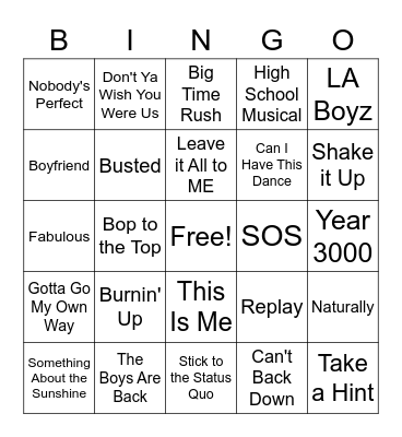 Club TYA Tilles Nostalgia Bingo Card