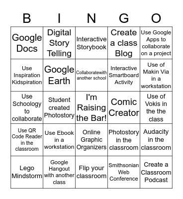 21st Century Teaching and LearningBingo Card