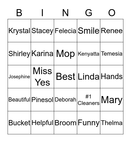 We Are Family Bingo Card