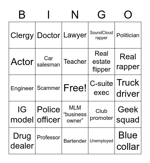 Dated ‘em Bingo Card