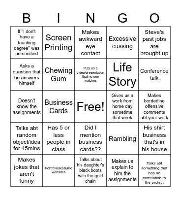 It's that time again >:( Bingo Card