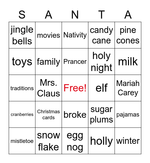 CHRIMUH EDITION Bingo Card