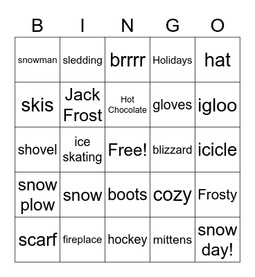 WINTER Bingo Card