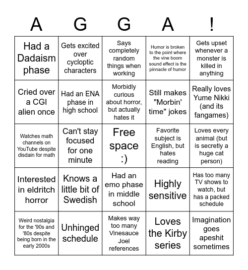 Purringo Bingo Card