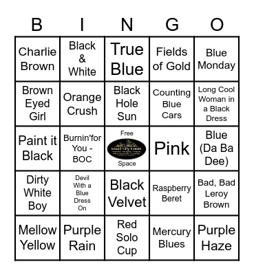 K Pub Colors Music Bingo Card