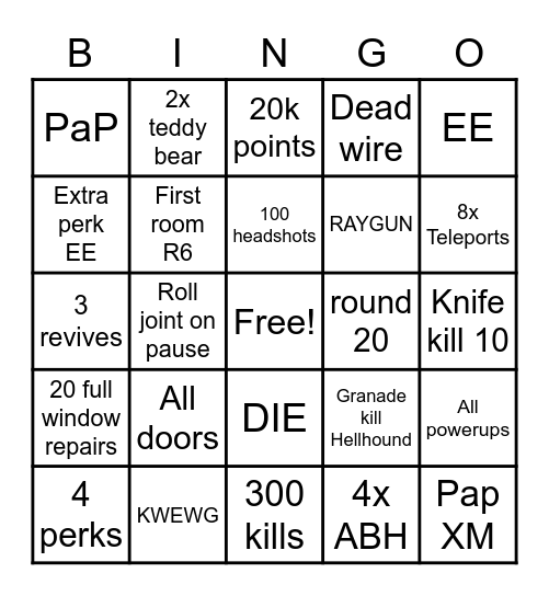 The Giant Bingo Card
