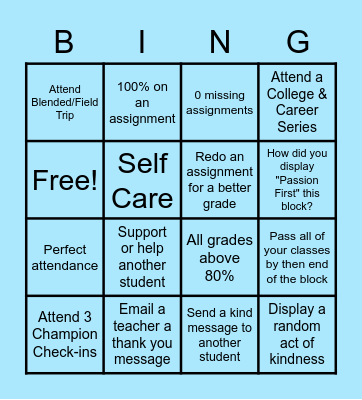 Block Bingo Card