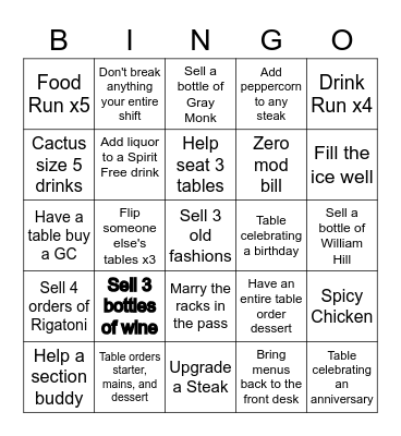 Server Bingo! Bingo Card