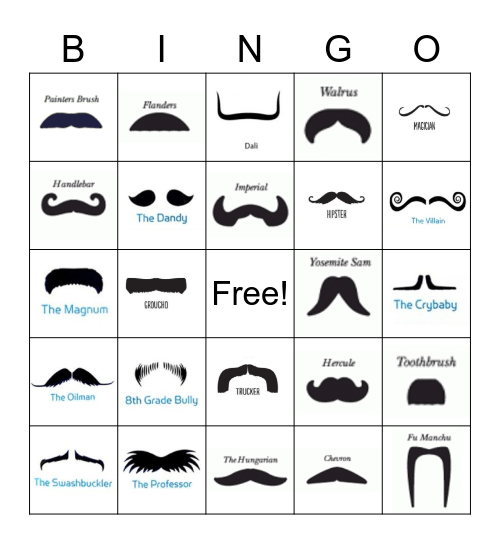 Movember Bing-Mo Bingo Card