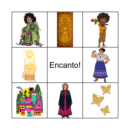 Encanto Bingo Card
