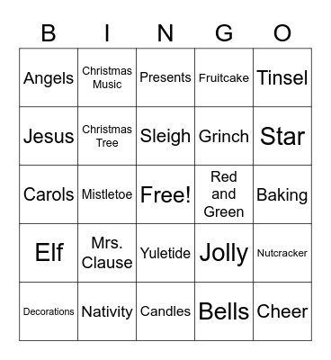 Christmas Bingo Card