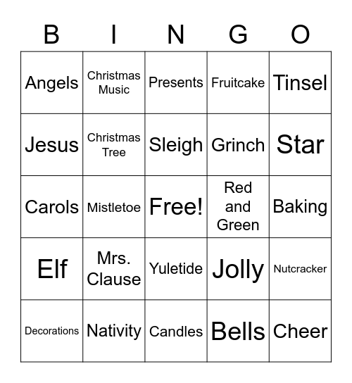Christmas Bingo Card