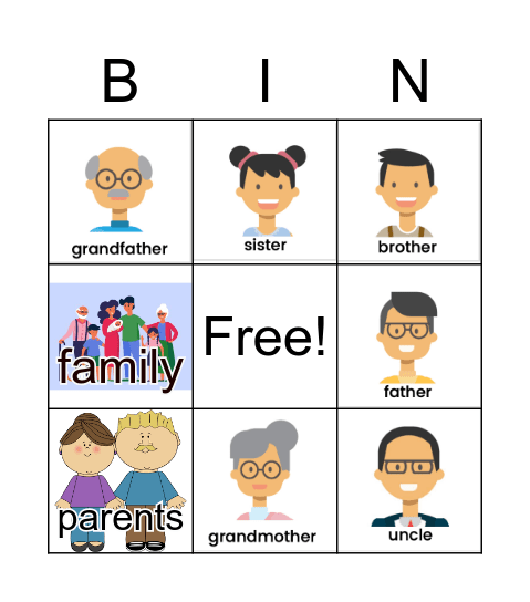 Family Bingo Card