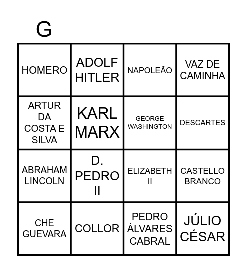 BINGO Card