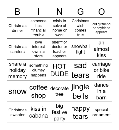 Hallmarkathon BINGO Card