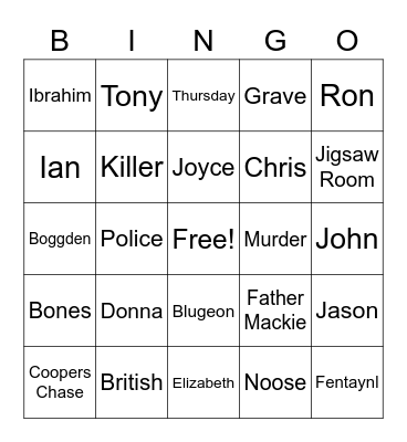 Fejot bingo Card