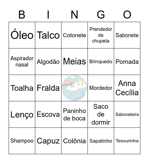 Chá da Anna Cecília Bingo Card