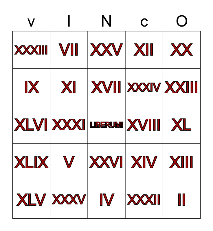 roman-numerals-bingo-card