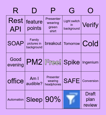 RDPGO PI5 Day 2 Game 1 Bingo Card