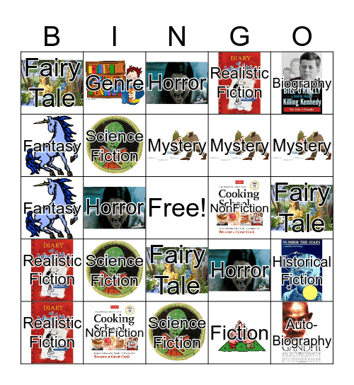 Genre Bingo  Bingo Card