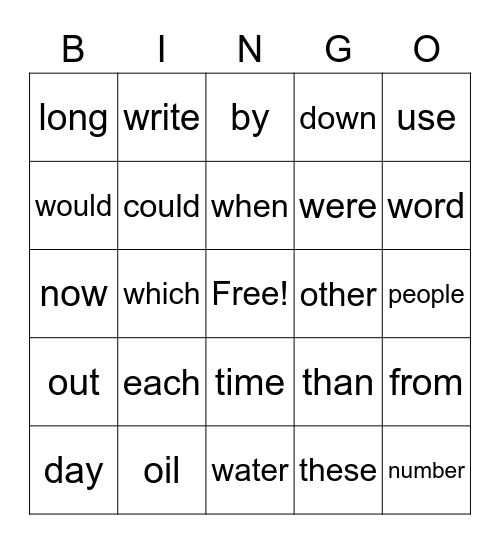 Bingo Card