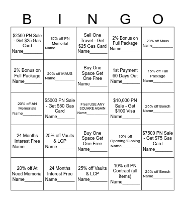 Untitled BingoTWENTY FIVE DAYS OF GIVING!! Bingo Card