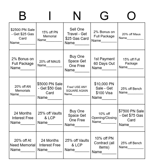 Untitled BingoTWENTY FIVE DAYS OF GIVING!! Bingo Card