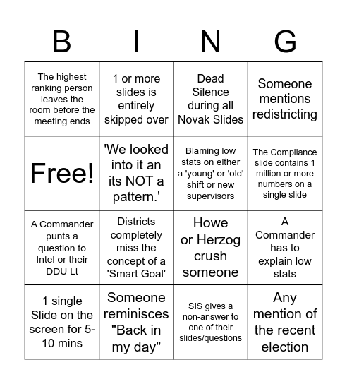 COMSTAT 11-10 Bingo Card