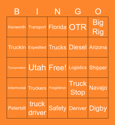 Navajo Bingo Card