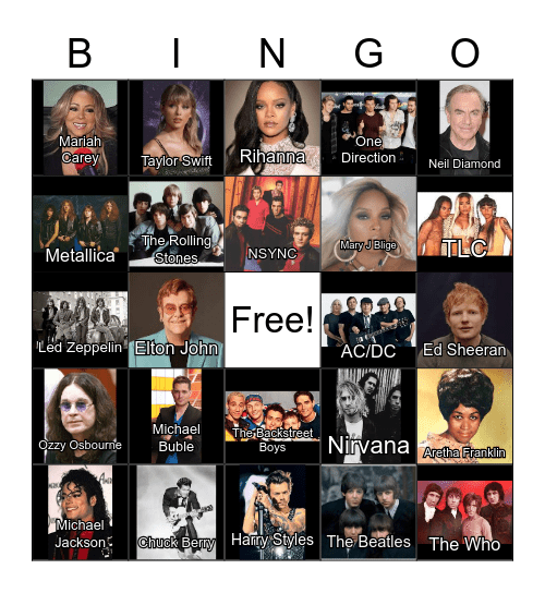 Music Bingo Card