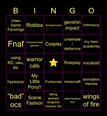 Cringe Culture is Dead Bingo Card