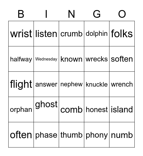 4th Bingo Card