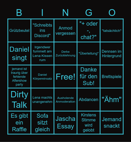 ILN #018 -  Games Förderung Bingo Card