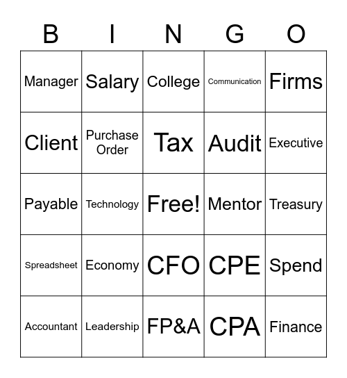 Gen-F Bingo Card