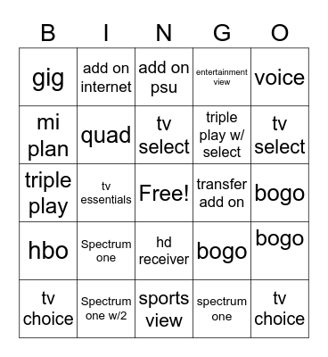 11/10 Bingo Card