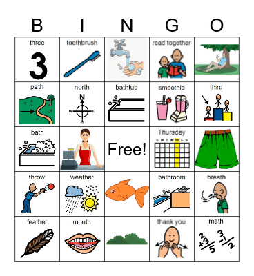 Articulation Bingo Card