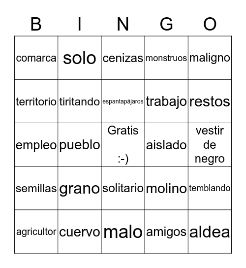 Leyenda del Espantapájaros Bingo Card