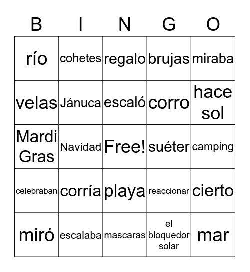 Capítulo 8 Bingo Card