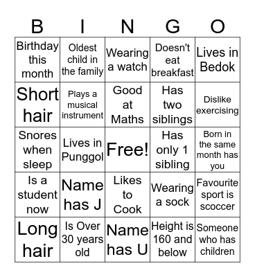 Get to know BINGO Card